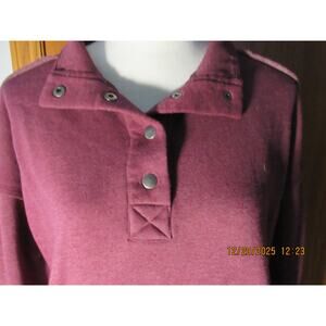 Maroon Collared Sweatshirt - Small